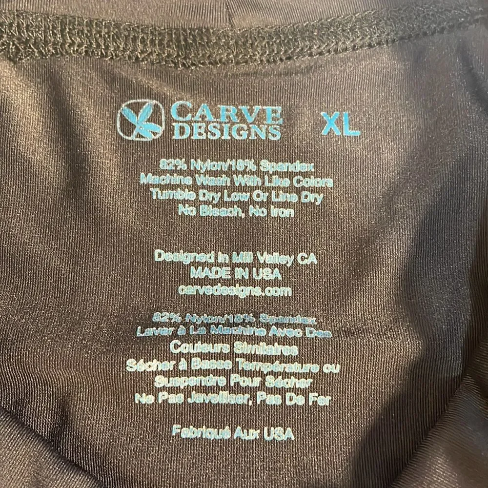 Carve Designs Mock Neck Rash Guard Swim Shirt Floral Black Long Sleeve UPF 50 XL - Picture 3 of 9